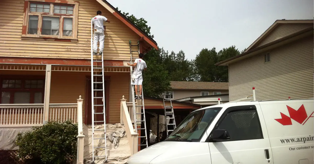 Vancouver painting company, AZ painting Ltd, Exterior painters in Burnaby, Painters in Canada, Interior painters, AZ painters in Vancouver, Epoxy & floor painters in Canada, interior house painting, Painting Floating Staircase, Top Vancouver Painting Company