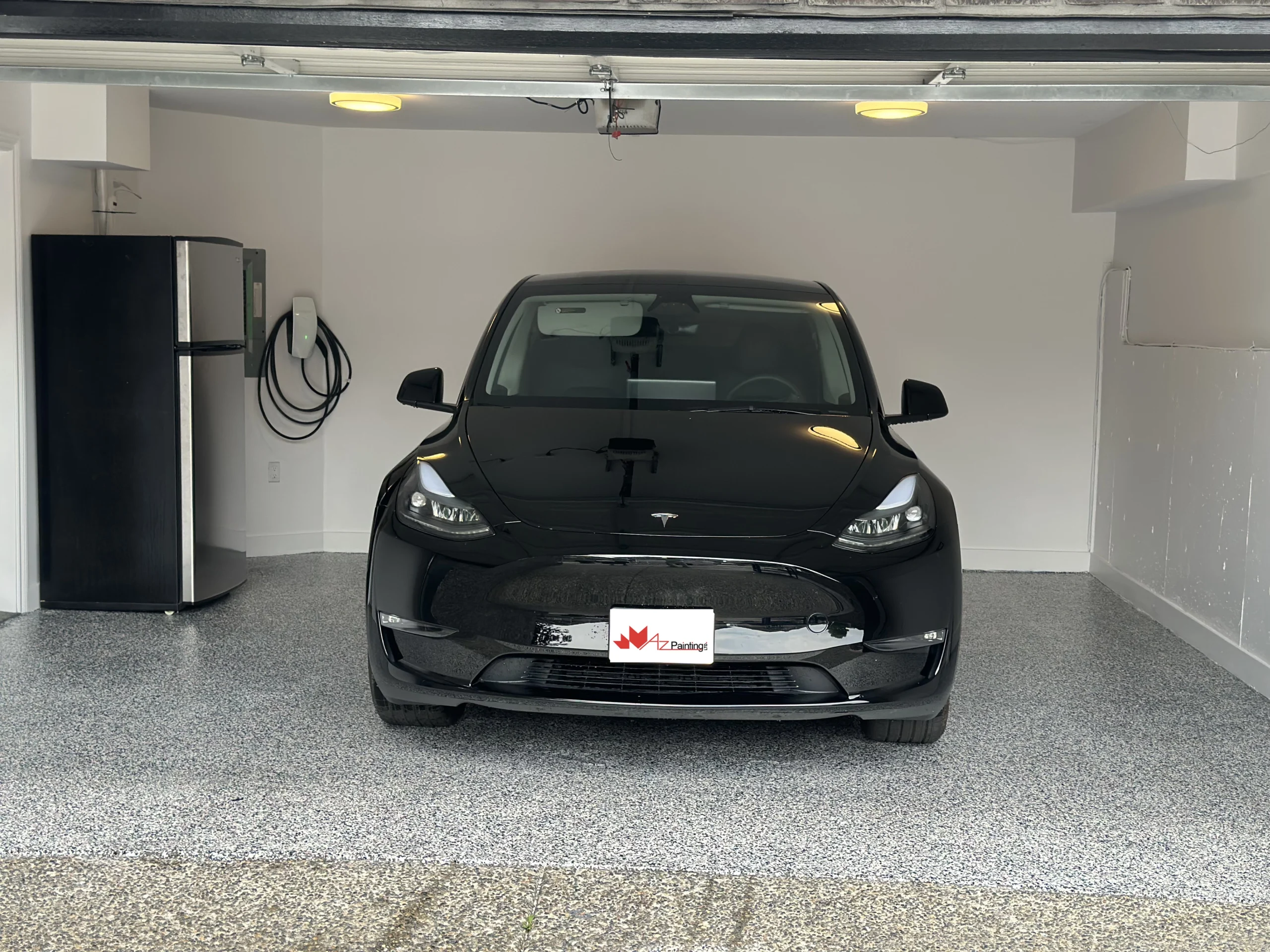 finished garage epoxy flooring